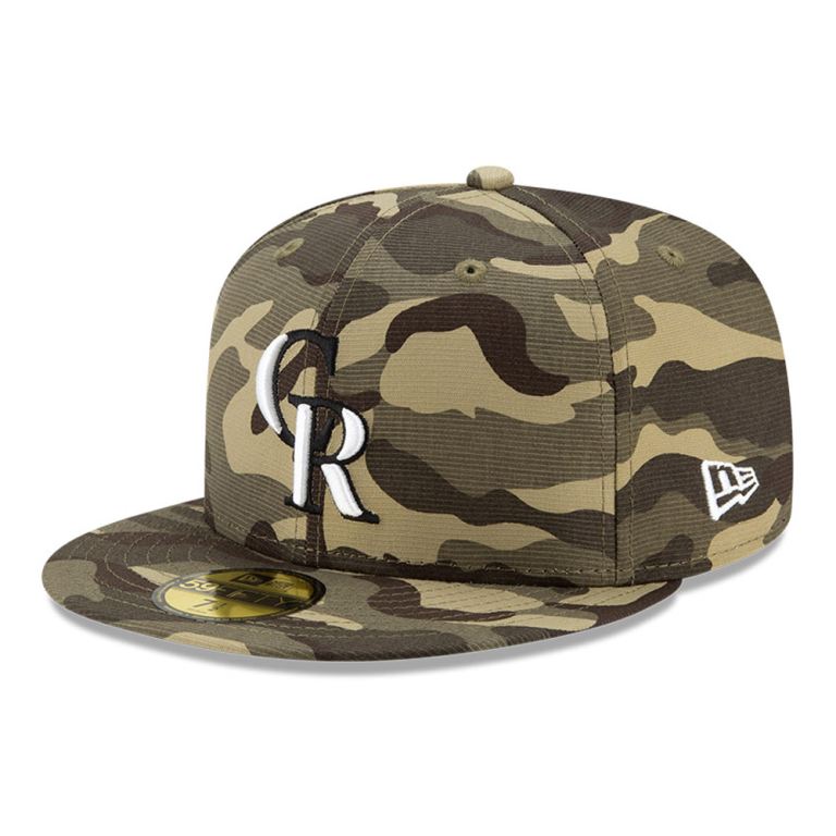 Gorras New Era Mlb Camuflados - Colorado Rockies MLB Armed Forces 59FIFTY 43175HKDI